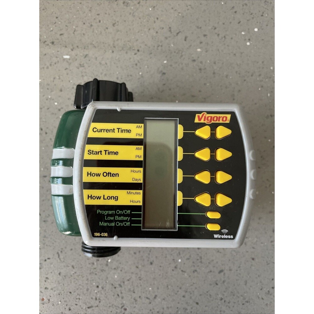 Vigoro 196-036 Wireless Electronic Lawn Hose Water Watering Timer - 6 Cycles